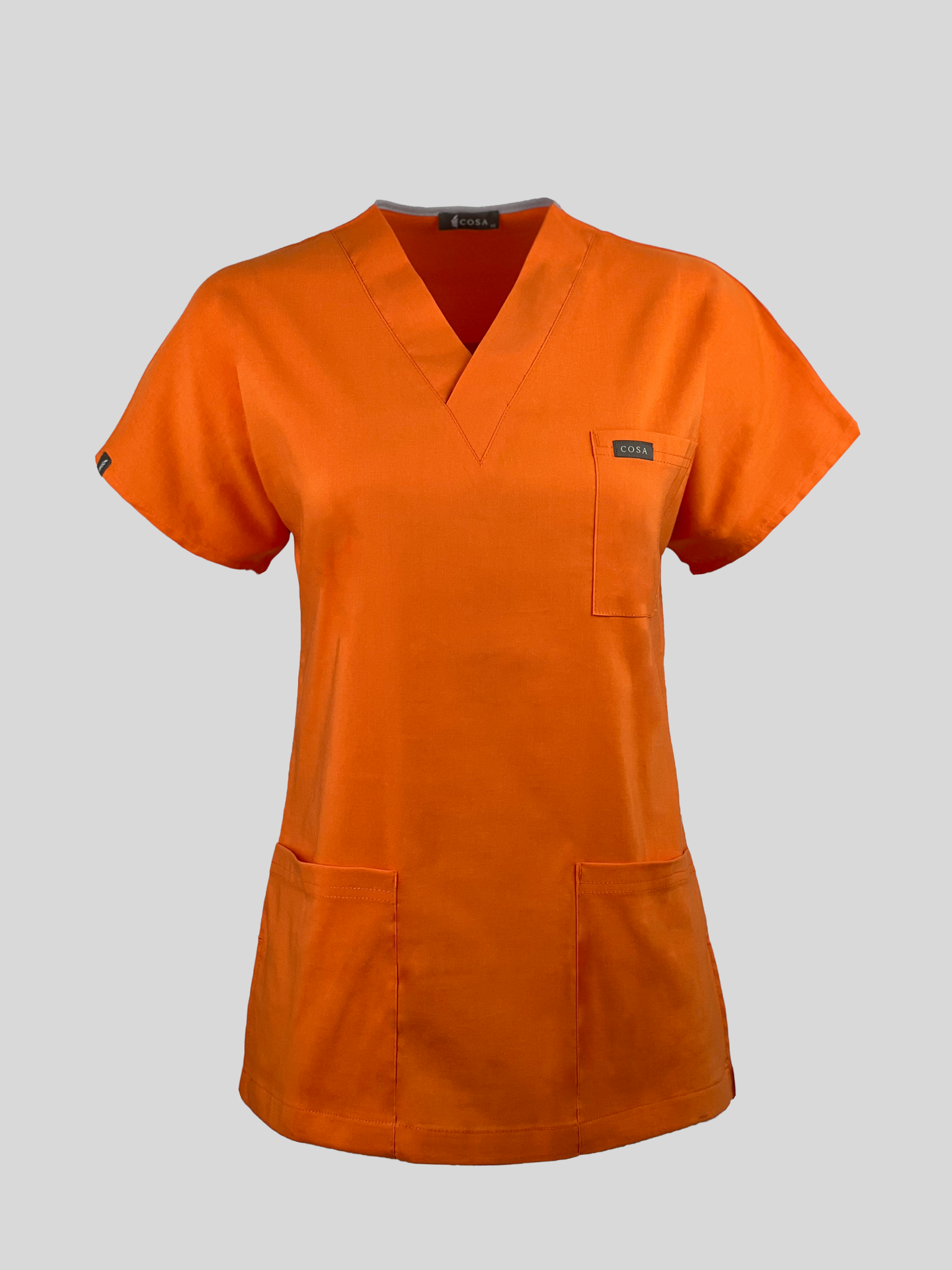 Cosa Flex Scrub Top - Fire Orange