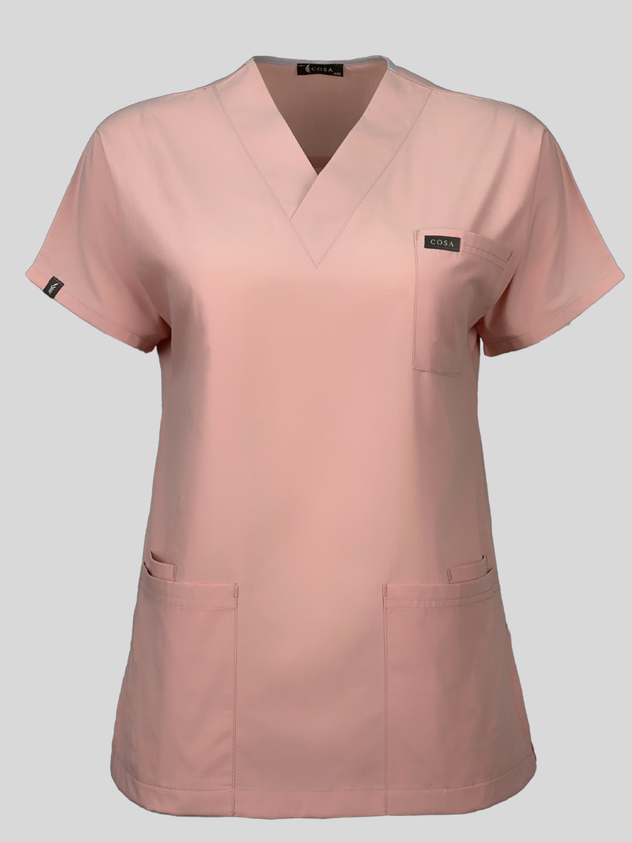 Powder Terrycotton Basic Scrub Top