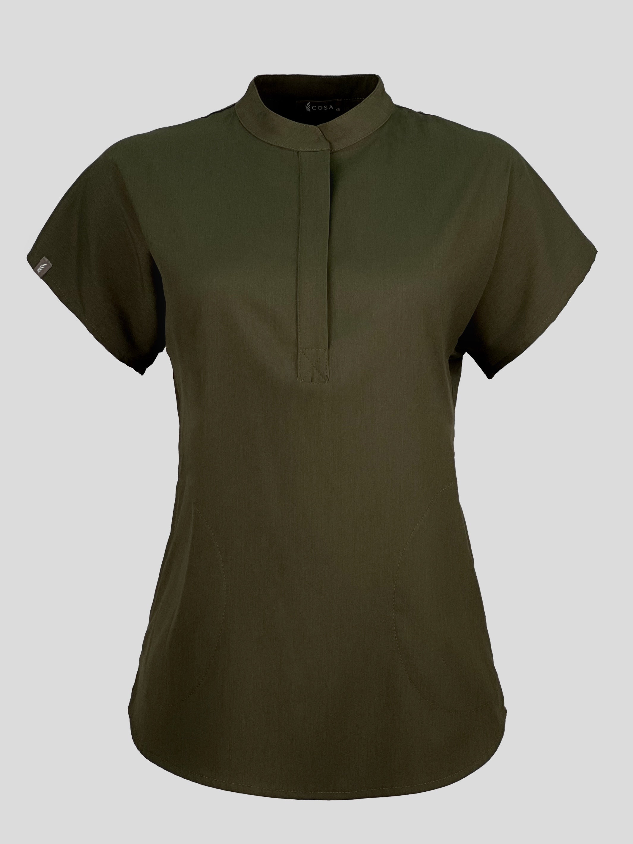 Khaki Green Cosa Comfort Plus⁺ Scrub Top