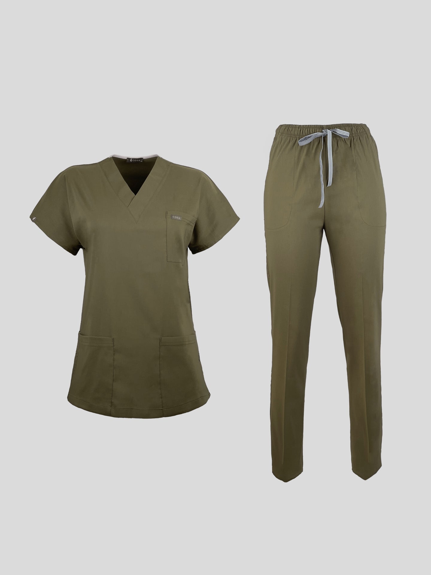 Cosa Flex Scrub Set - Khaki Green