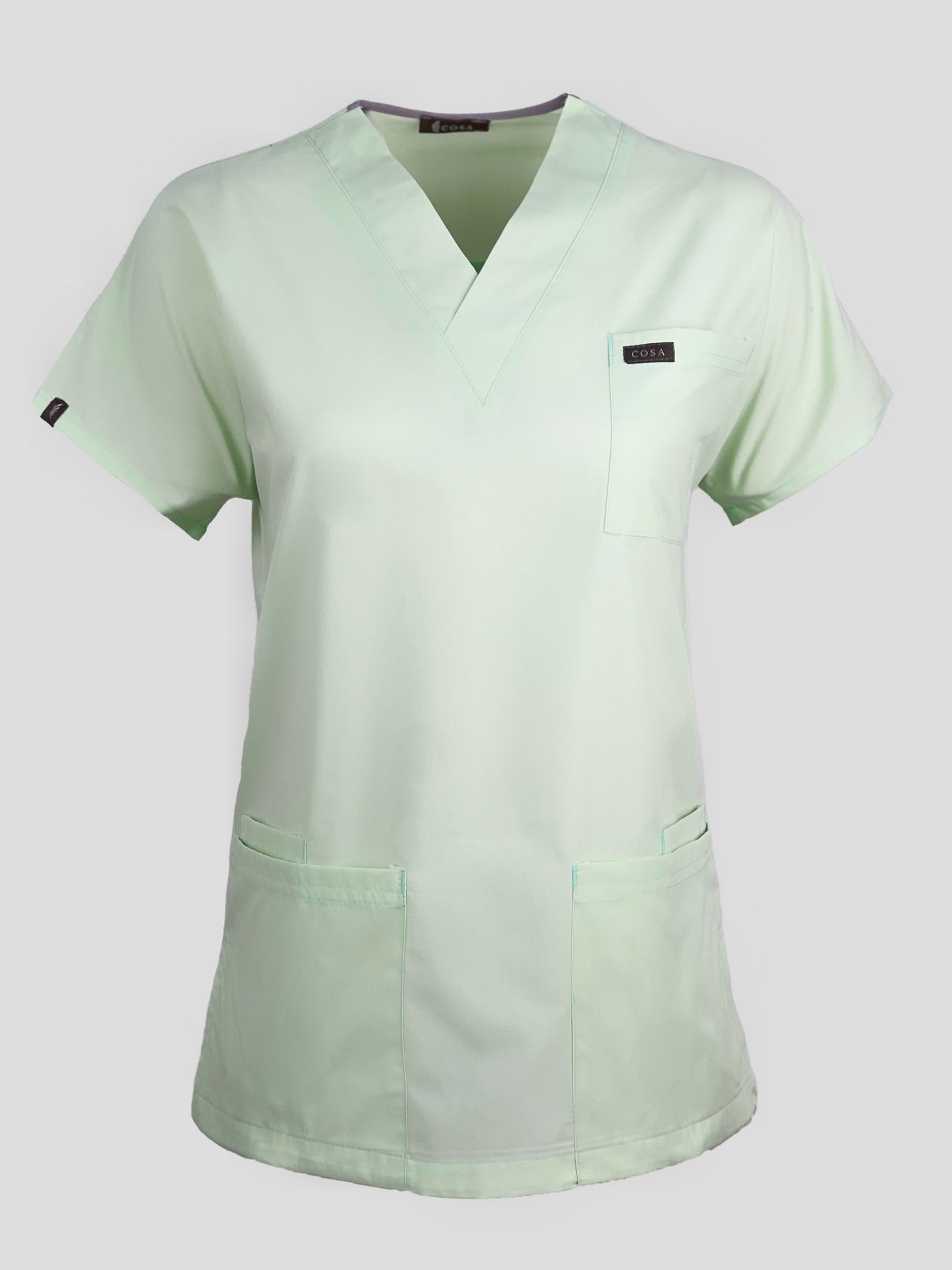 Cosa Terikoton Scrub Top - Lemon Green