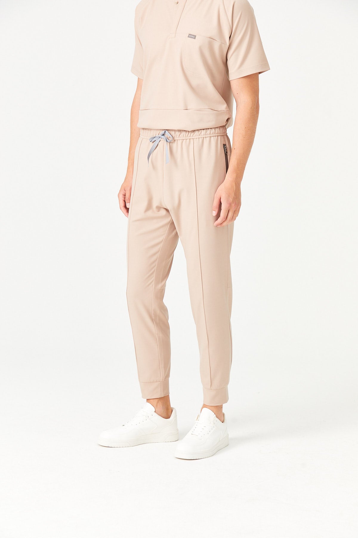 01 Men Ribbed Leg Scrub Pant