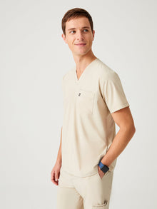 Cosa Zero°  Scrub Top - Beige