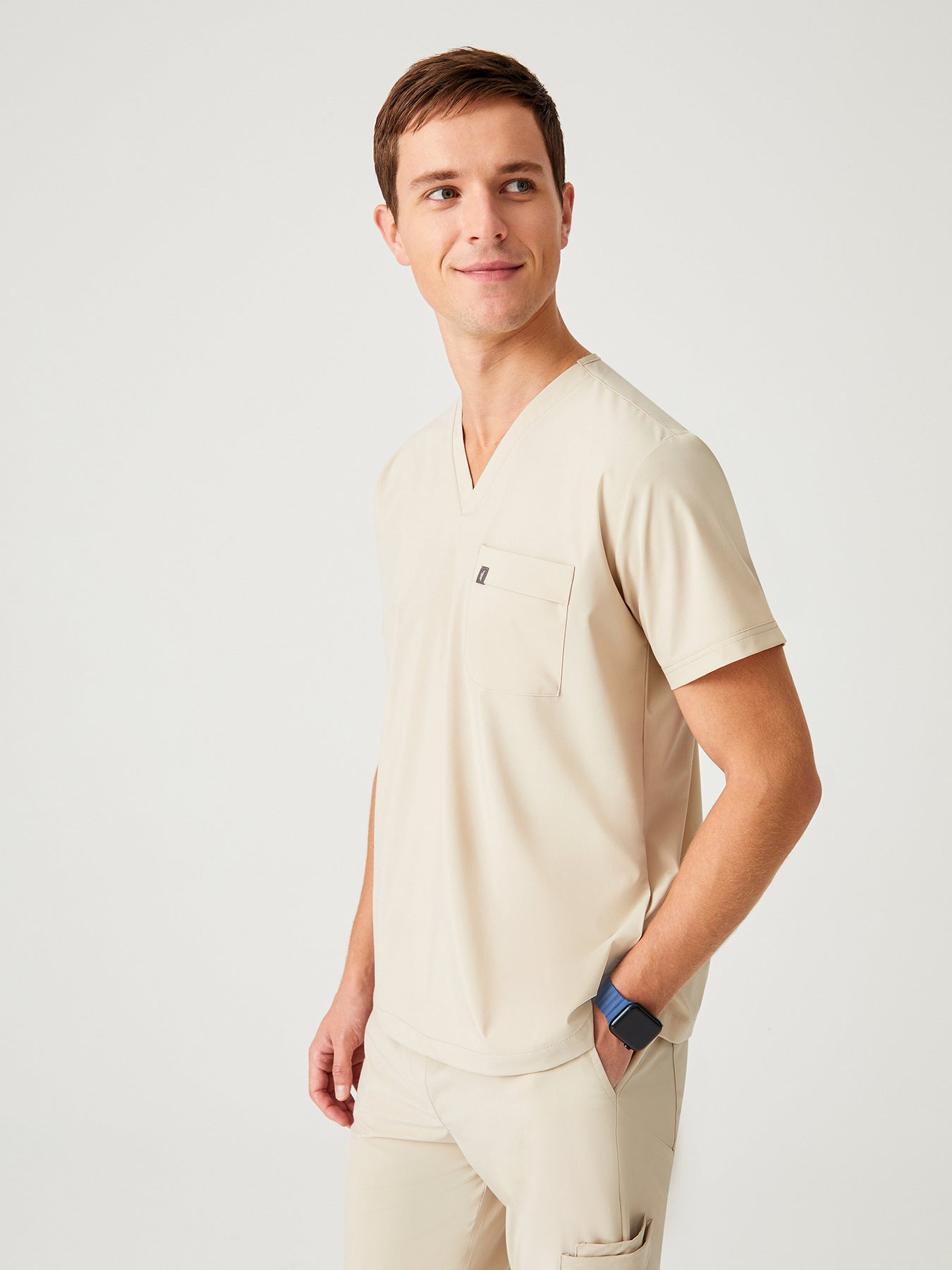 Cosa Zero°  Scrub Top - Beige