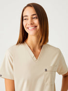 Cosa Zero°  Scrub Top - Beige