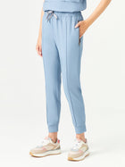 01 Women Ribbed Leg Pants - Cosmic Blue