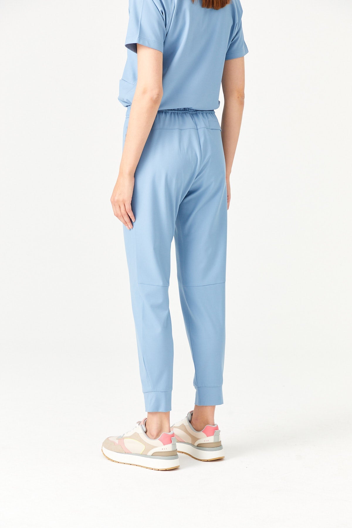 01 Women Ribbed Leg Pants - Cosmic Blue