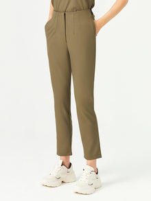 03 Women High Waisted Scrub Pant - Khaki Green