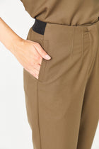 03 Women High Waisted Scrub Pant - Khaki Green