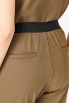 03 Women High Waisted Scrub Pant - Khaki Green