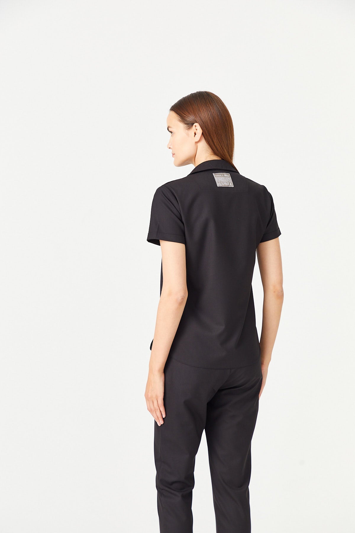 03 Women High Waisted Scrub Pant - Black