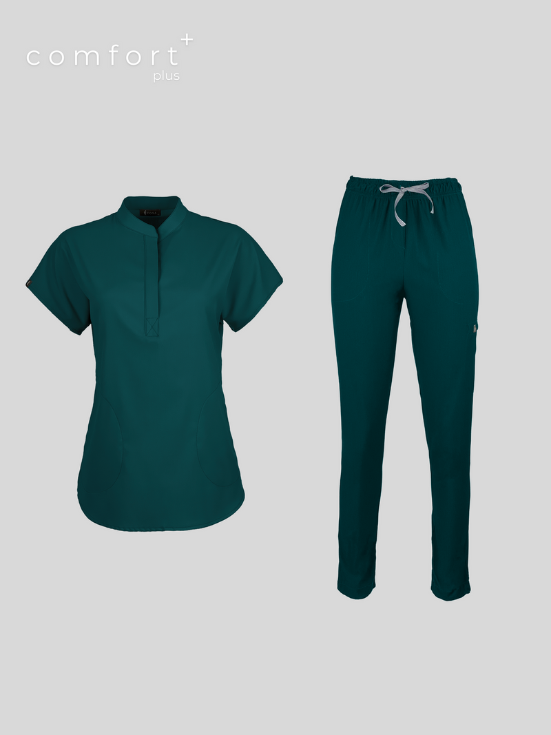 Petrol Green Cosa Comfort Plus⁺ Scrub Set
