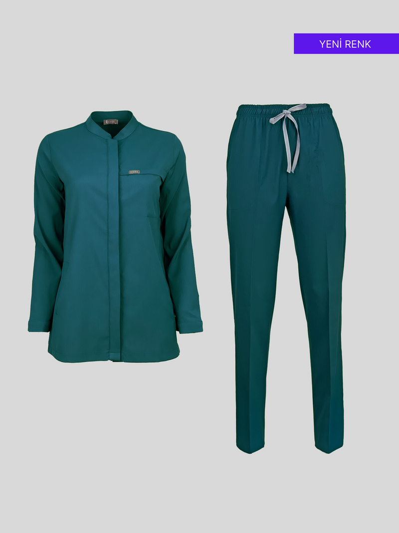 Cosa Luna Women's Scrub Set - Petrol Green
