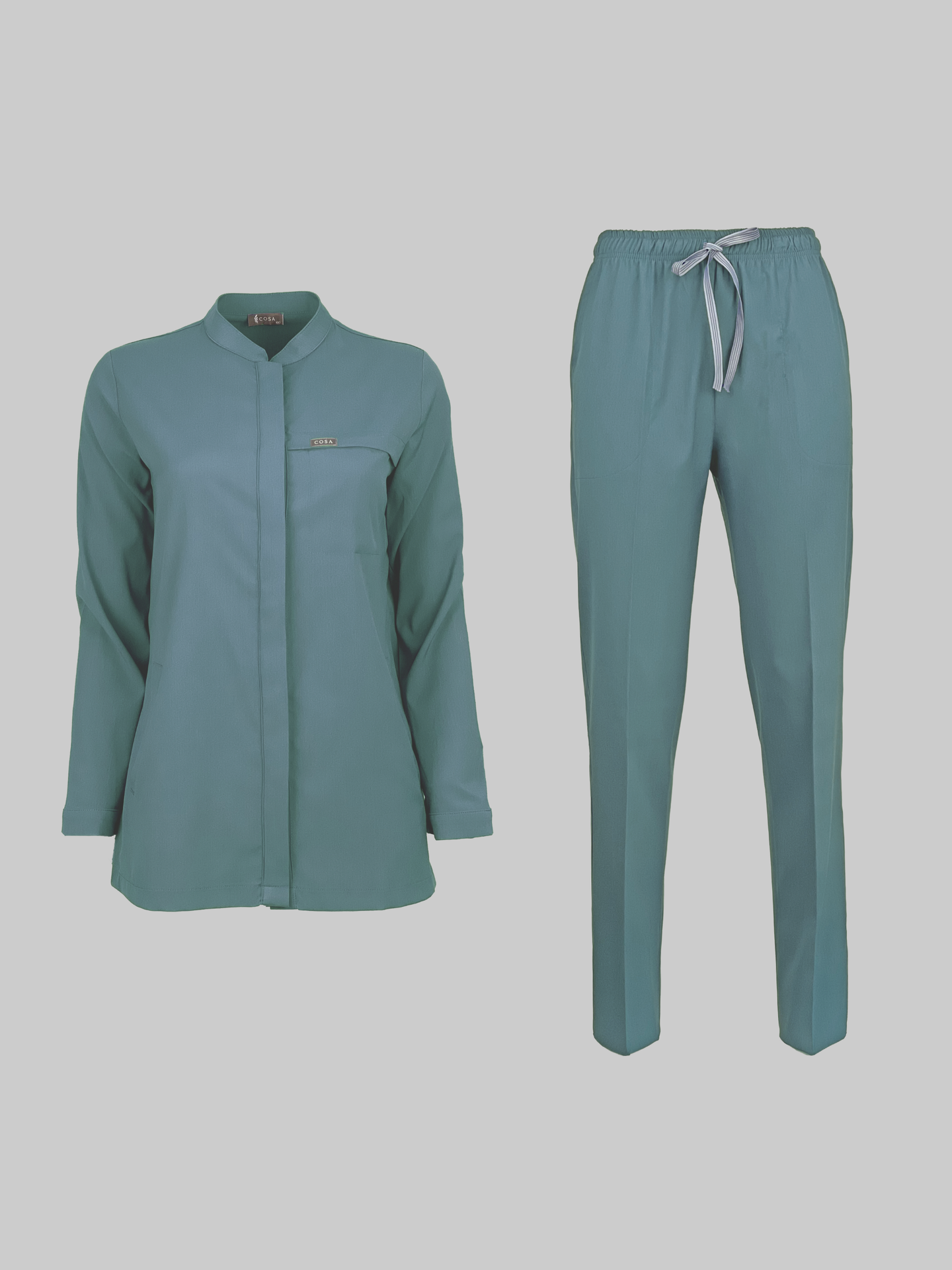 Cosa Luna Women's Scrub Set - Stone Blue