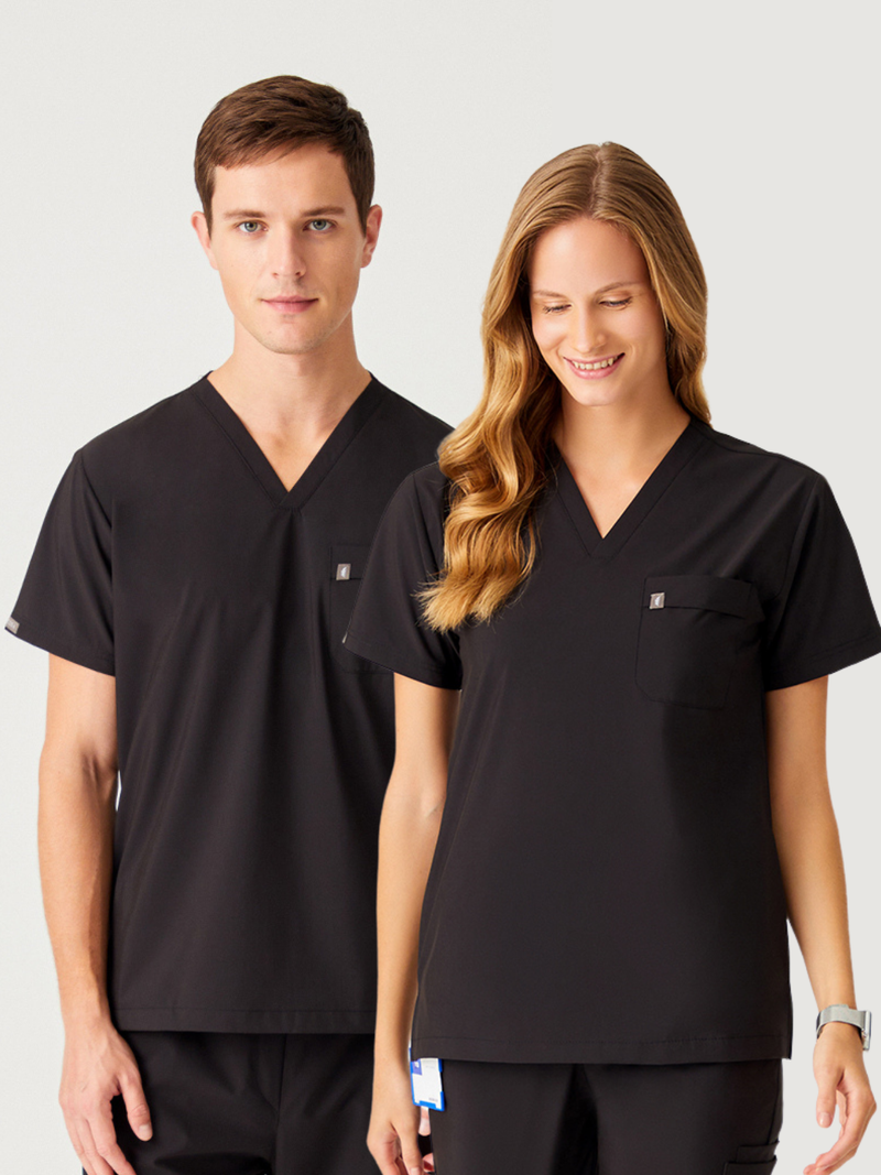 Cosa Zero° Scrub Top – Black