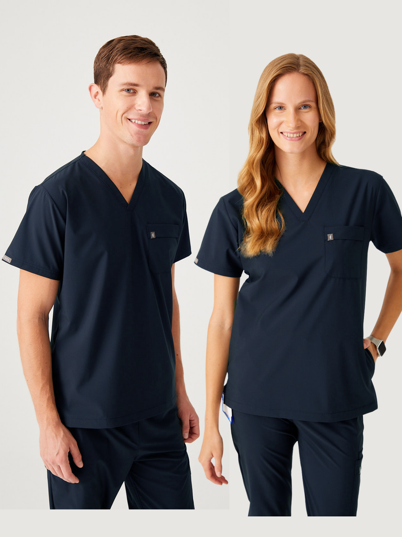 Cosa Zero° Scrub Top – Navy Blue