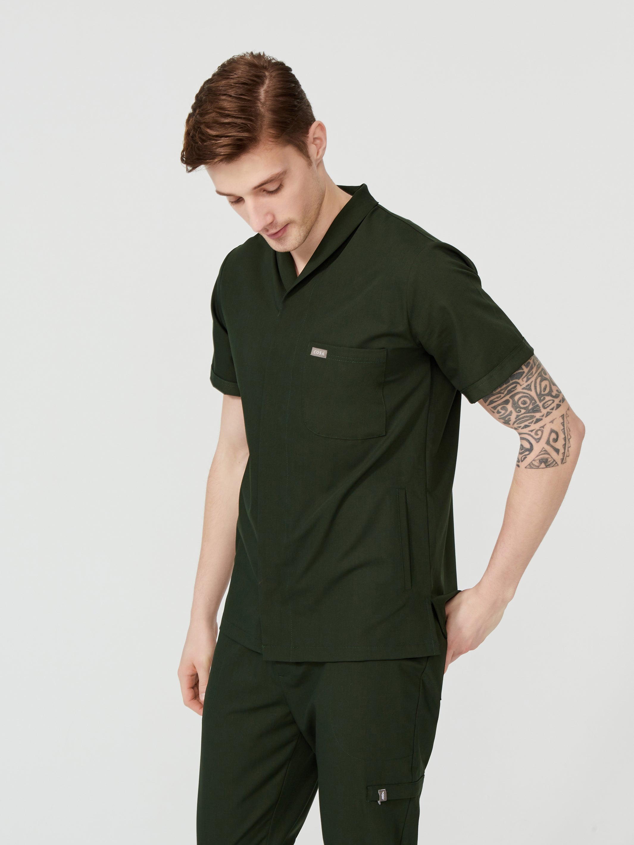 Cosa Tri® Pine Green Men's Scrub Set