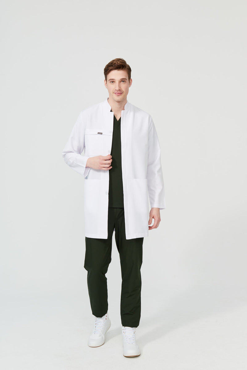 Cosa Men’s Mandarin Collar Lab Coat