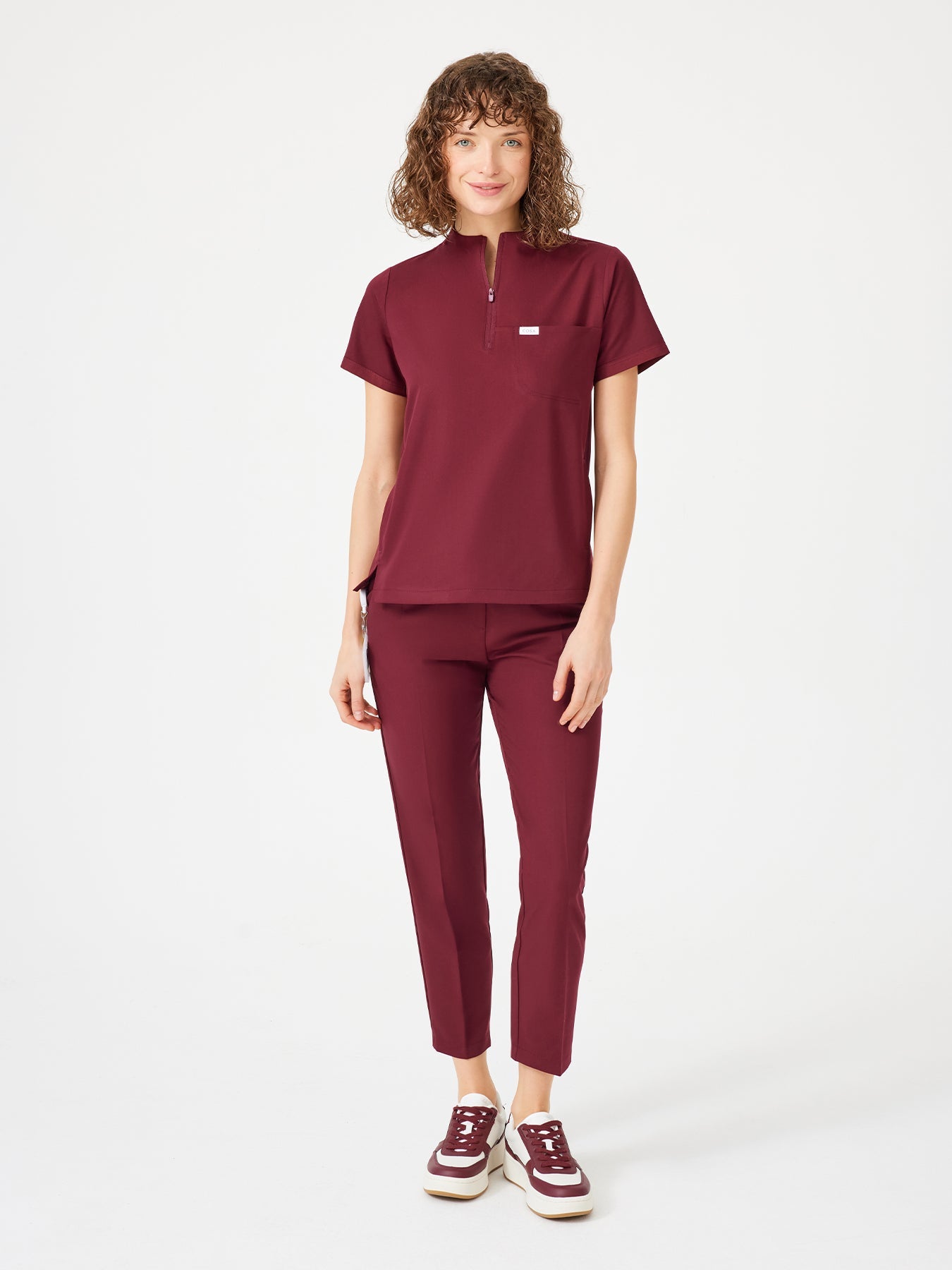 Cosa Citius® Women’s Short Sleeve Top – Burgundy