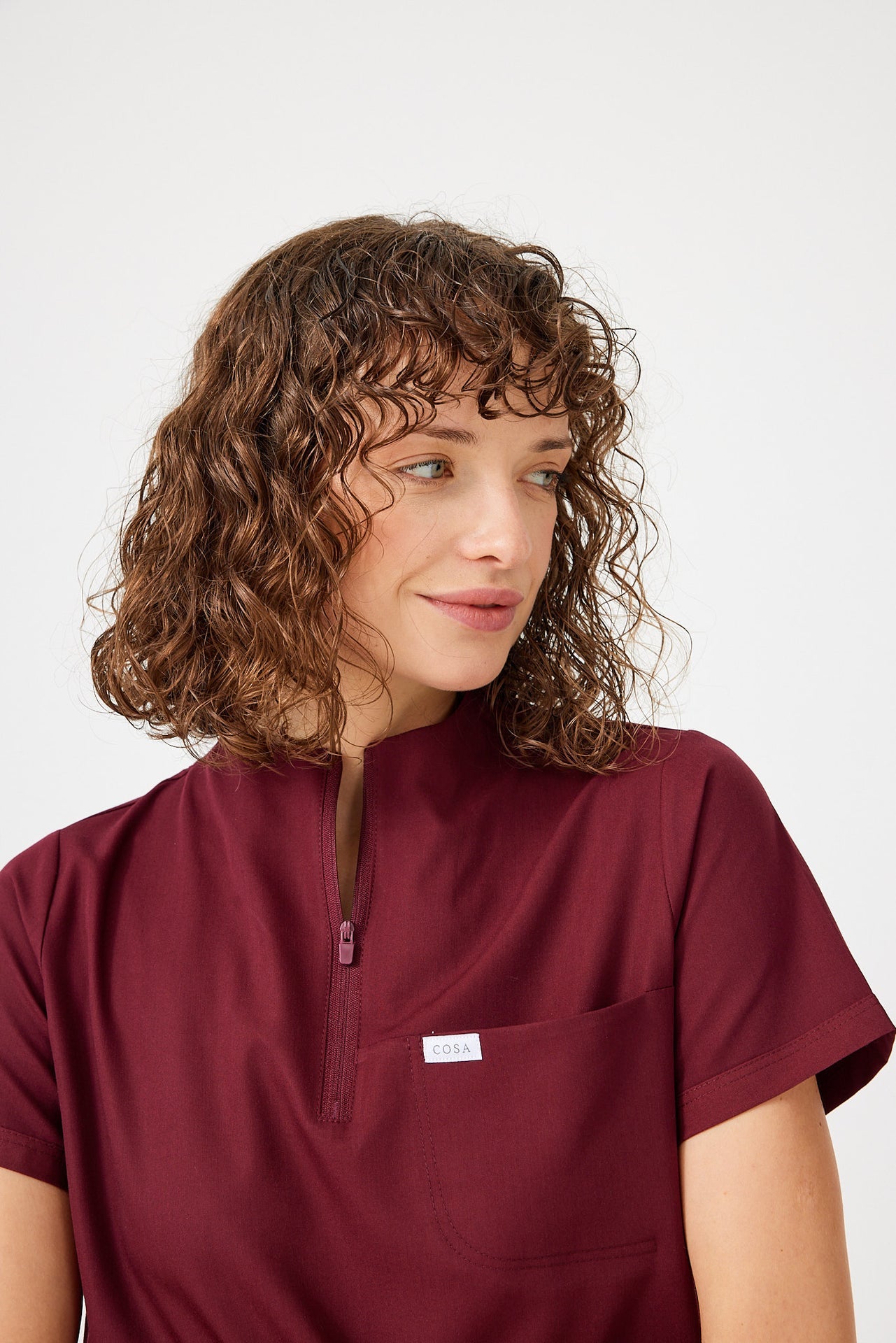 Cosa Citius® Women’s Short Sleeve Top – Burgundy