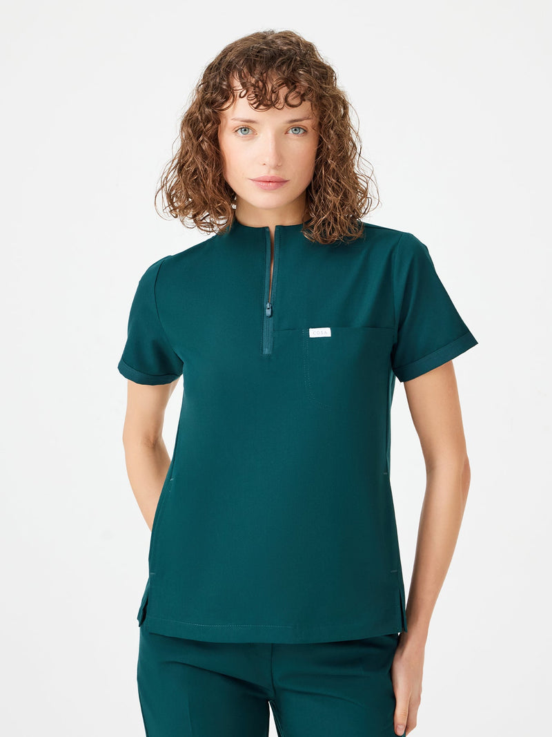 Cosa Citius® Women’s Short Sleeve Top – Petrol Green