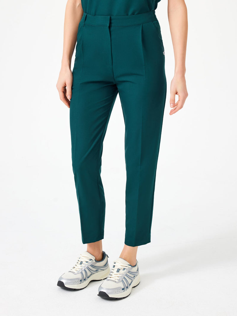 Cosa Citius® Women’s Pleated Pants – Petrol Green