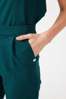 Cosa Citius® Women’s Pleated Pants – Petrol Green