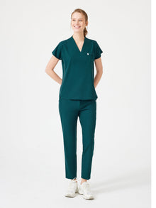 Cosa Fortius® Women’s V-Neck Scrub Top – Petrol Green