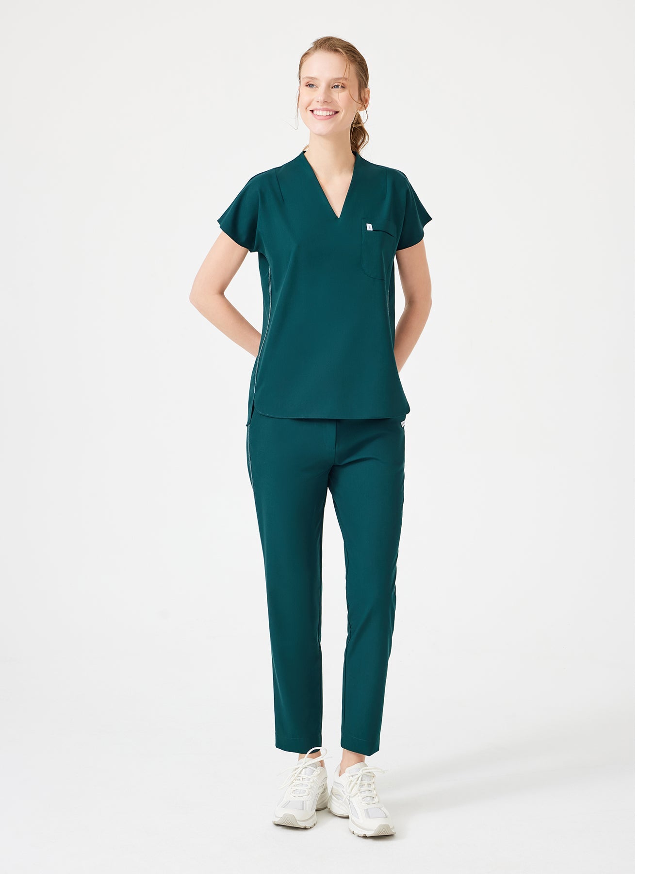 Cosa Fortius® Women’s Contrast Stitch Pants - Petrol Green