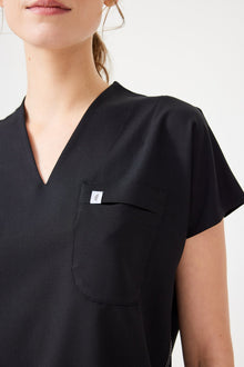 Cosa Fortius® Women’s V-Neck Scrub Top –  Black