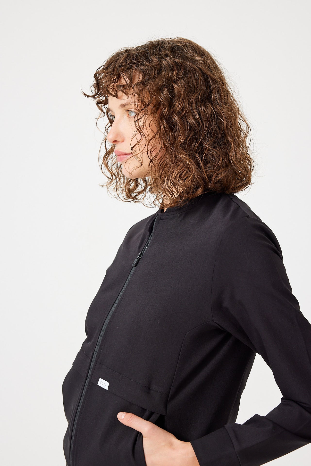 Cosa Bomber Scrub Jacket ® Women - Black