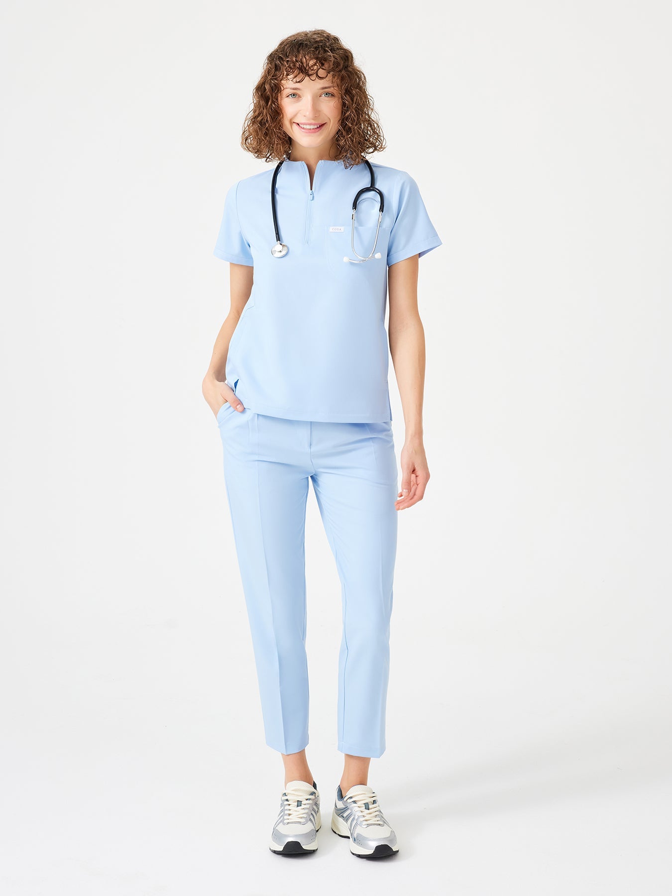 Cosa Citius® Women’s Short Sleeve Top – Ice Blue
