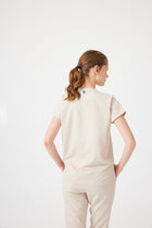 Cosa Fortius® Women’s V-Neck Scrub Top – Light Beige