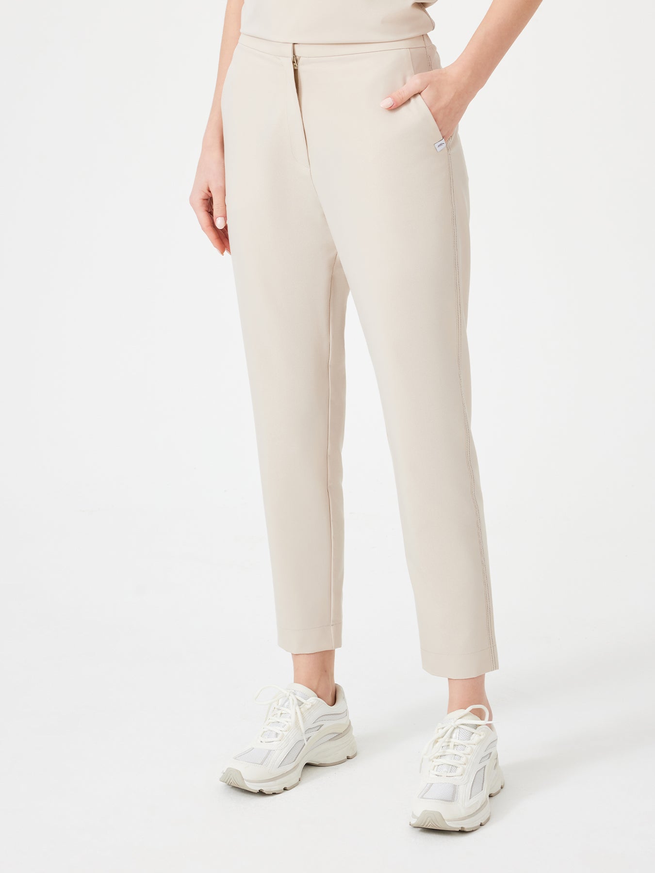 Cosa Fortius® Women’s Contrast Stitch Pants - Light Beige