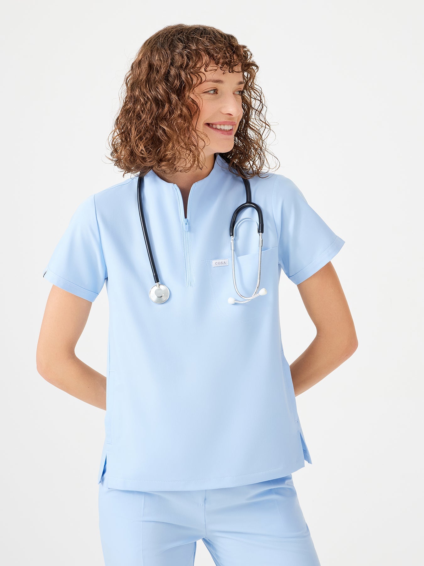 Cosa Citius® Women’s Short Sleeve Top – Ice Blue
