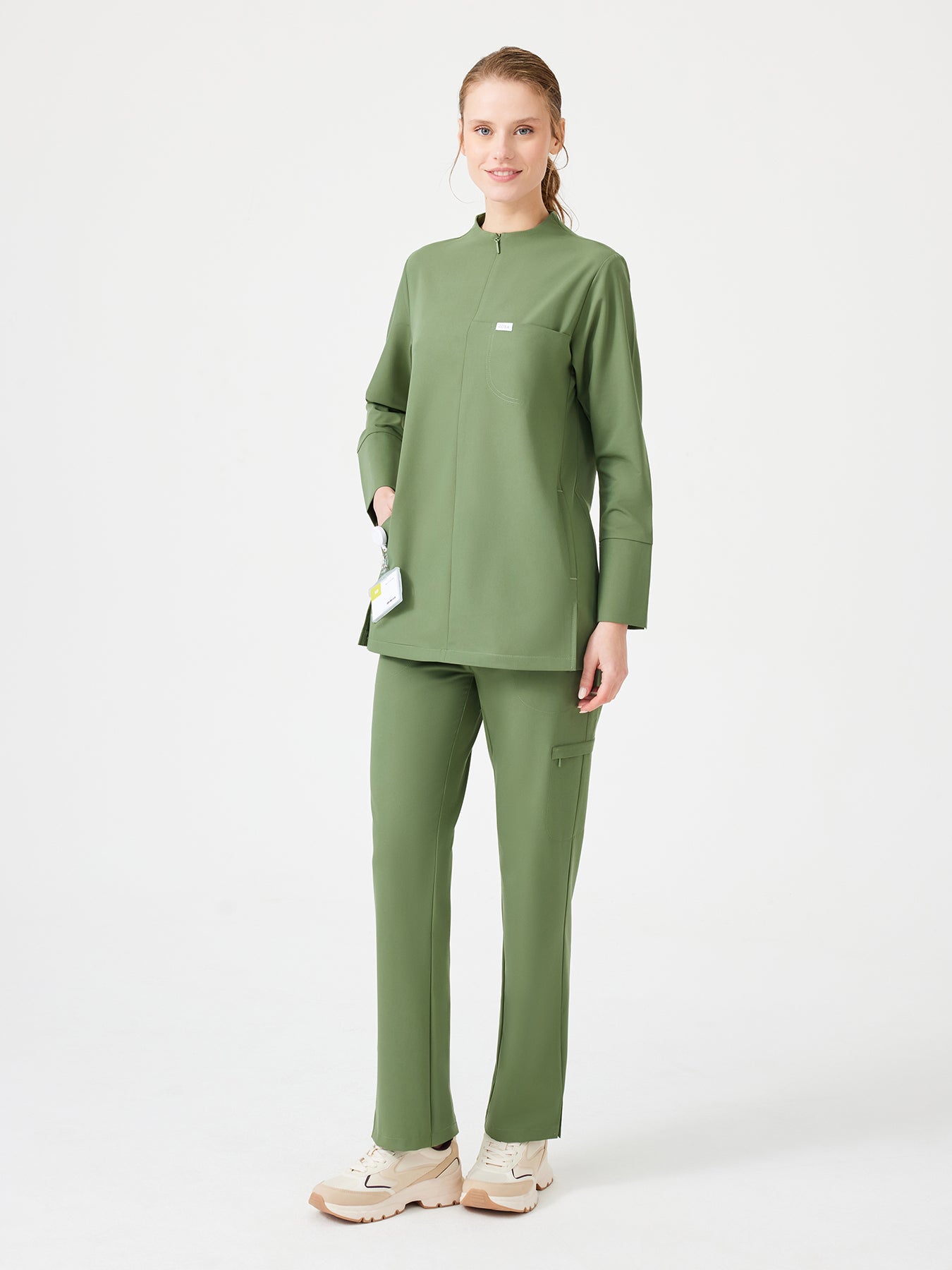 Cosa Citius® Women's Long Sleeve Top - Sage Green