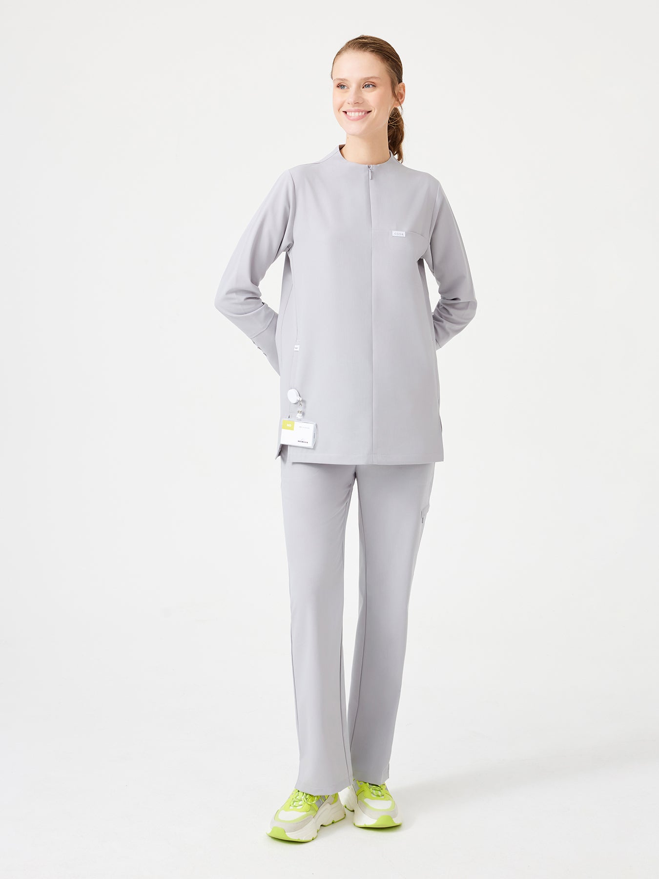 Cosa Citius® Women's Long Sleeve Top - Light Grey