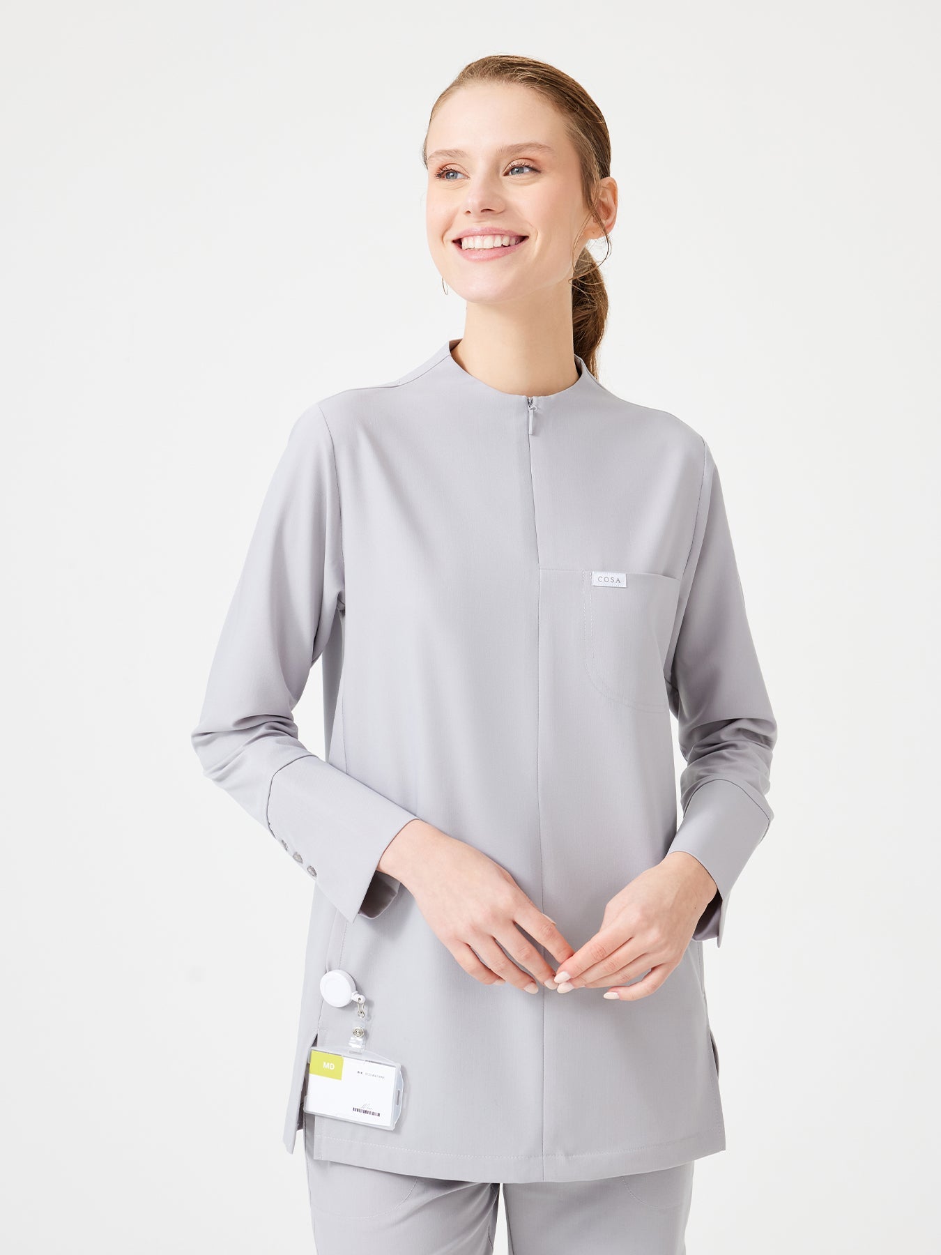 Cosa Citius® Women's Long Sleeve Top - Light Grey