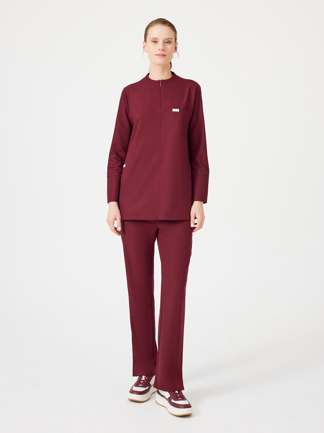 Cosa Citius® Women's Long Sleeve Top - Burgundy