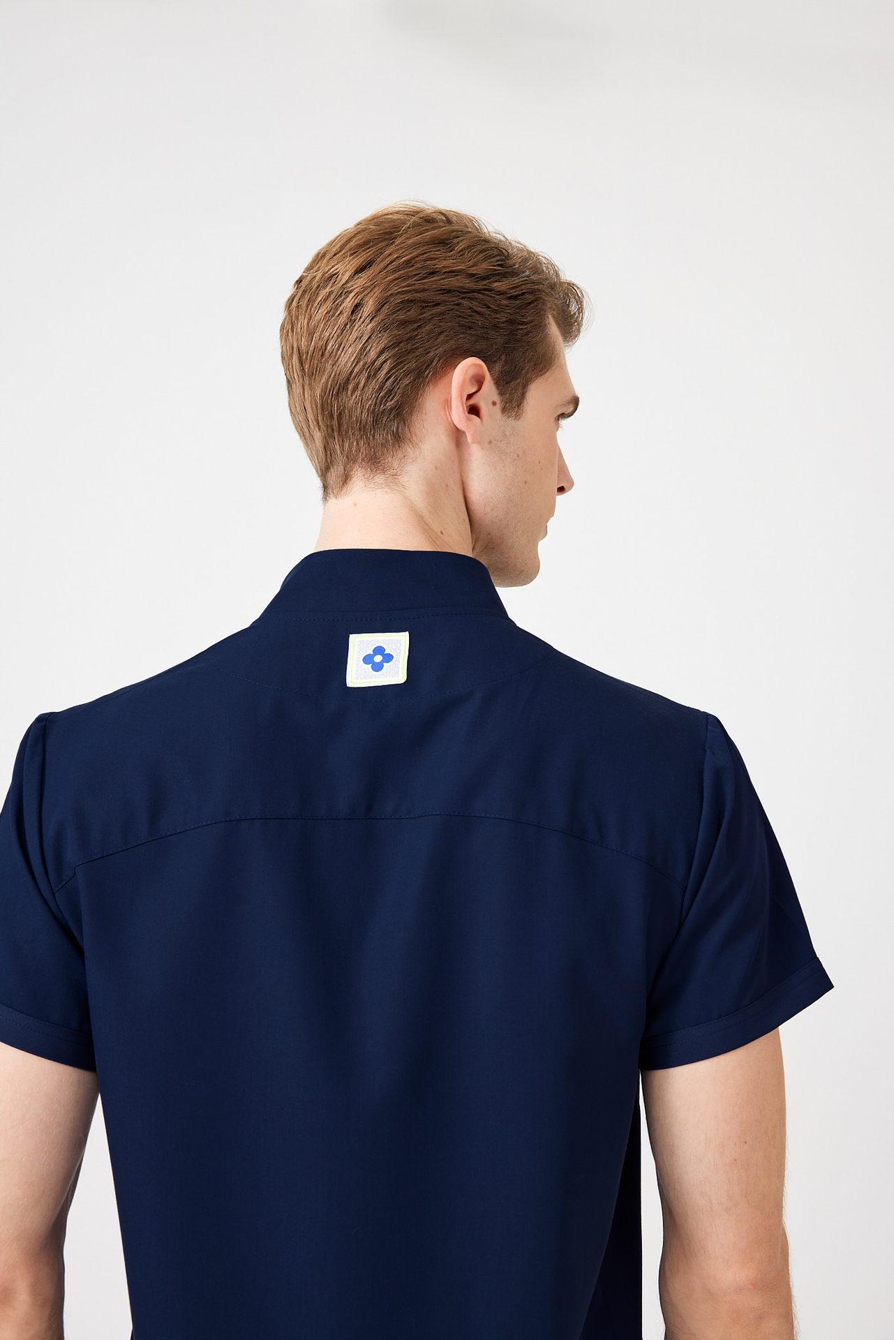 Cosa Altius® Men’s Stand Collar Top – Navy Blue