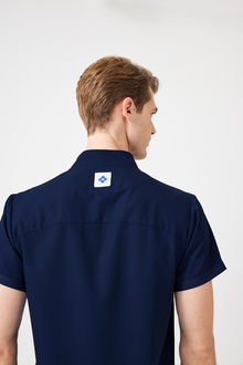 Cosa Altius® Men’s Stand Collar Top – Navy Blue