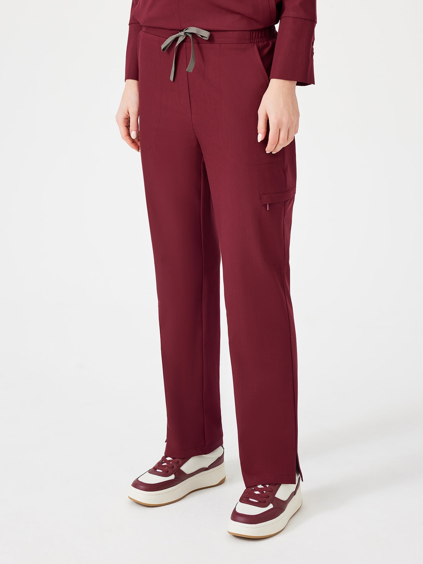 Cosa Citius® Women’s Straight Fit Pants – Burgundy