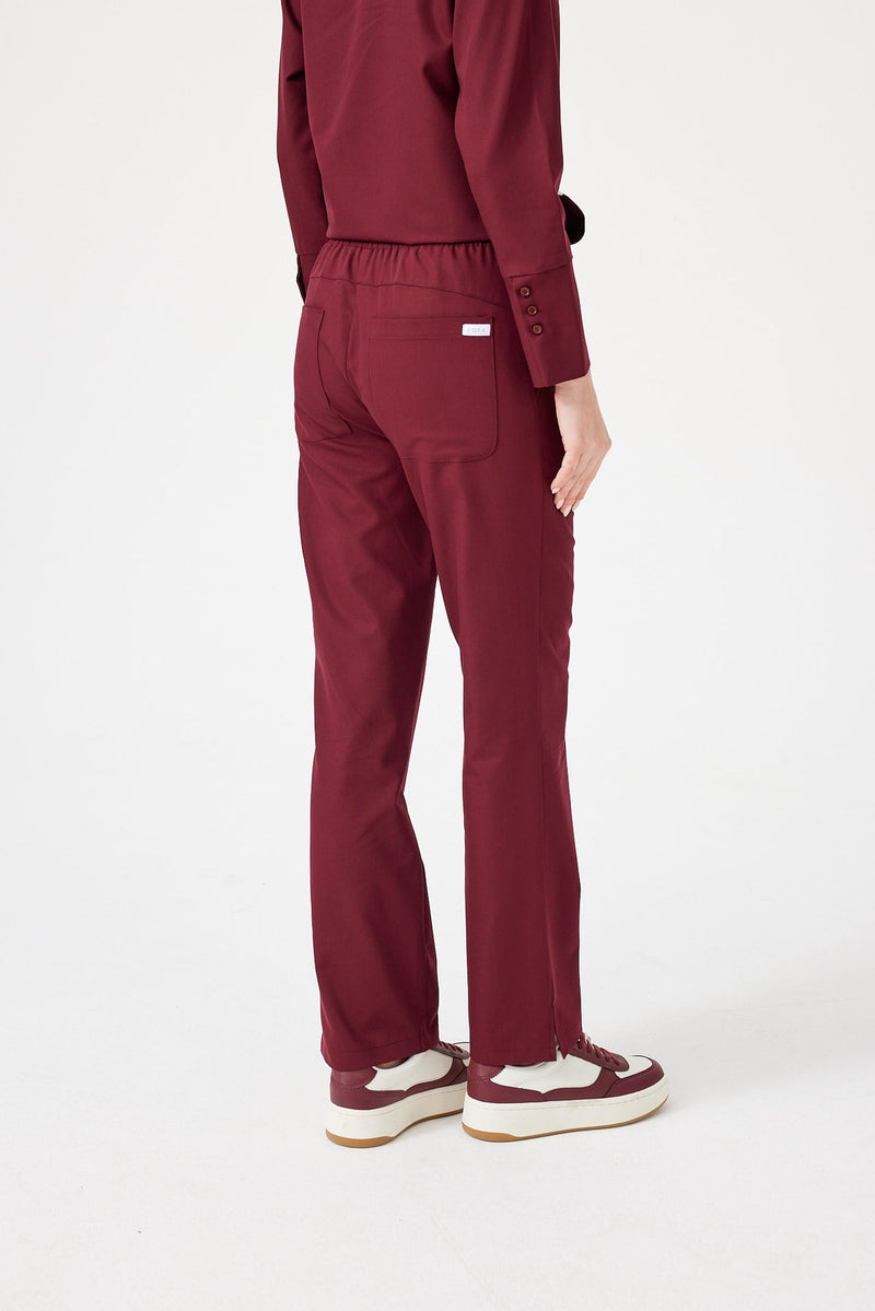 Cosa Citius® Women’s Straight Fit Pants – Burgundy