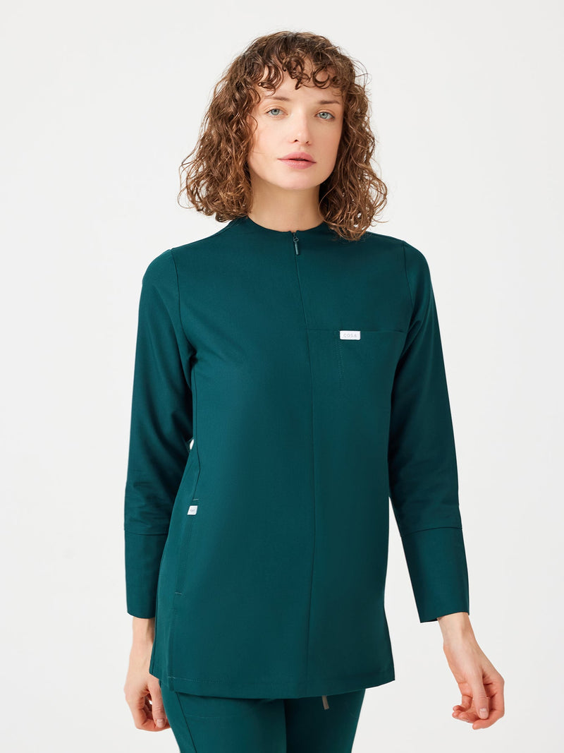 Cosa Citius® Women's Long Sleeve Top - Petrol Green