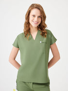 Cosa Fortius® Women’s V-Neck Scrub Top – Sage Green