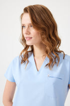 Cosa Fortius® Women’s V-Neck Scrub Top – Ice Blue