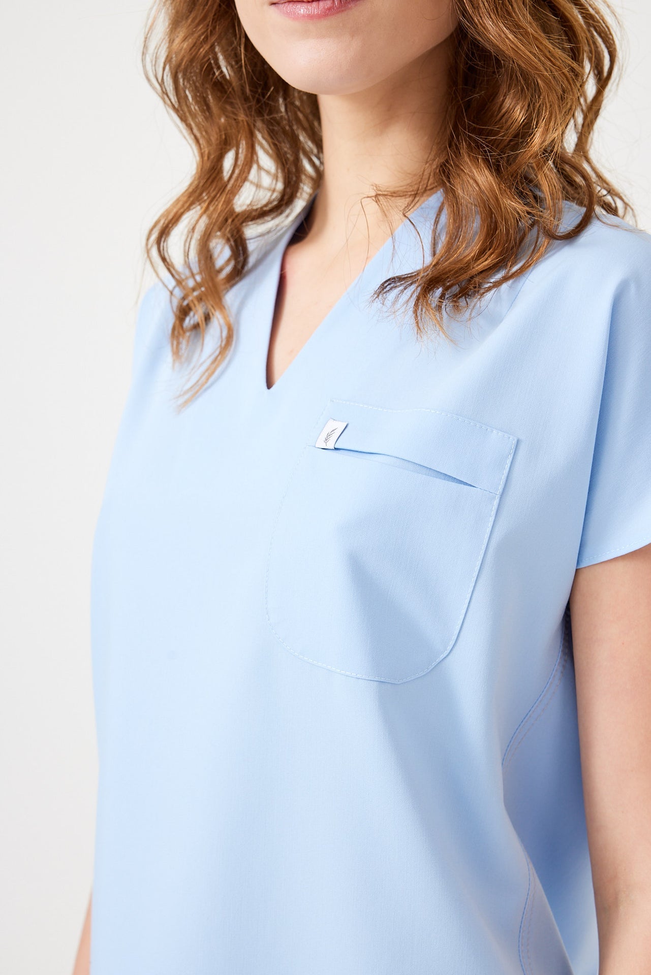 Cosa Fortius® Women’s V-Neck Scrub Top – Ice Blue