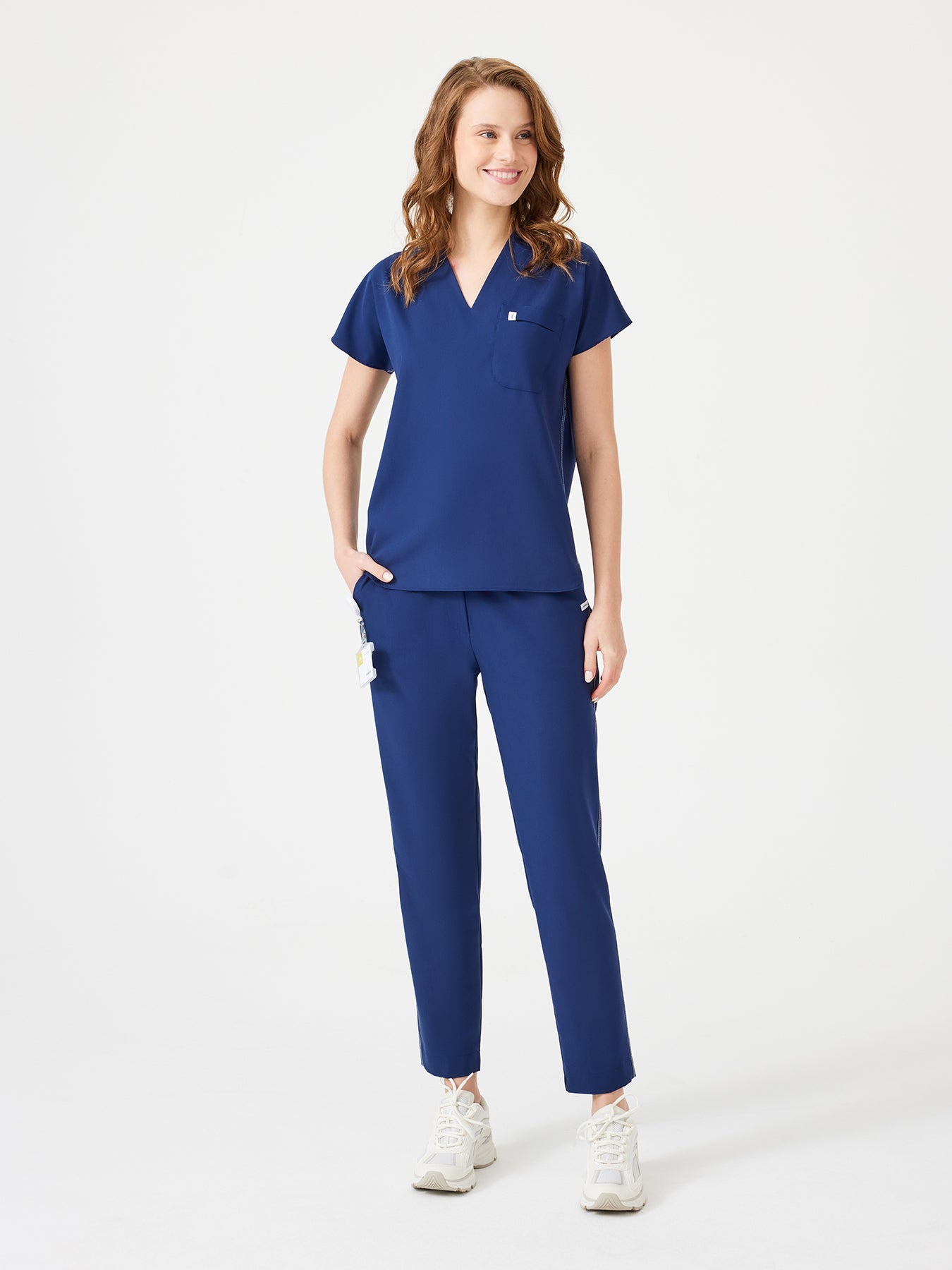 Cosa Fortius® Women’s V-Neck Scrub Top – Light Navy