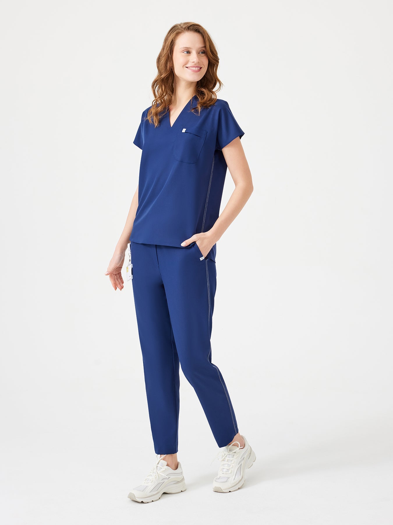 Cosa Fortius® Women’s V-Neck Scrub Top – Light Navy