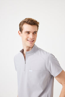Cosa Altius® Men’s Stand Collar Top – Light Grey